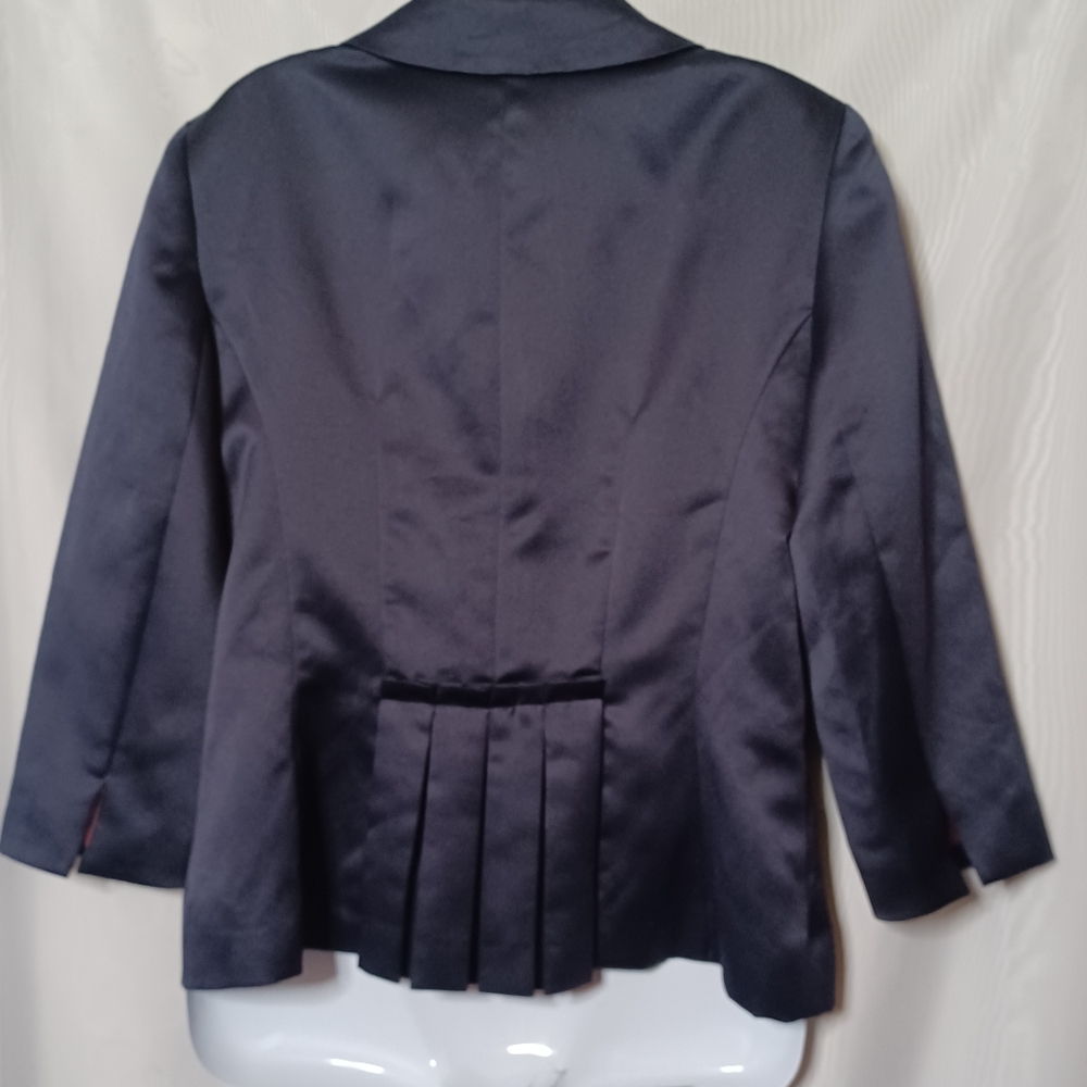 DONNA RICCO NEW YORK Blue Jacket With Rhinestone Buttons. Size 8 - Picture 11 of 13